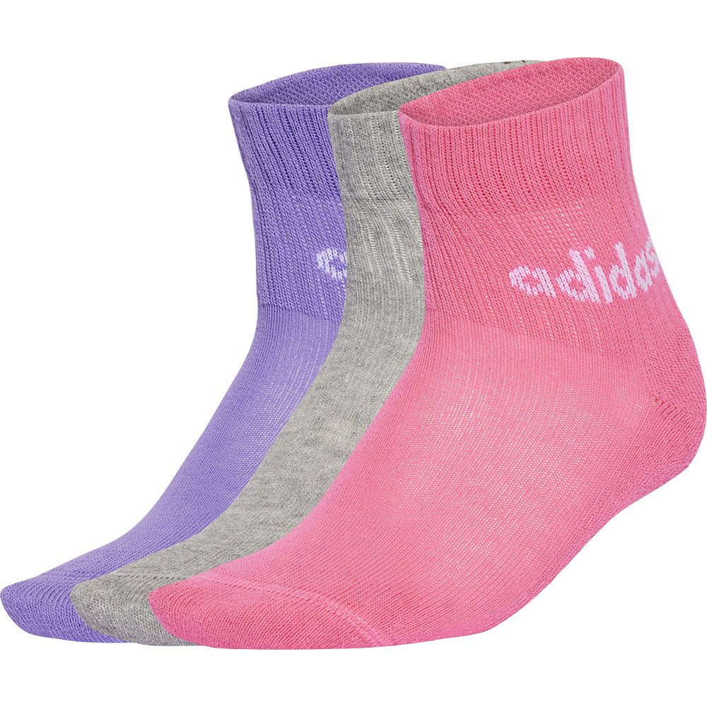 adidas Linear Ankle Socken 5 Paar Kinder true pink