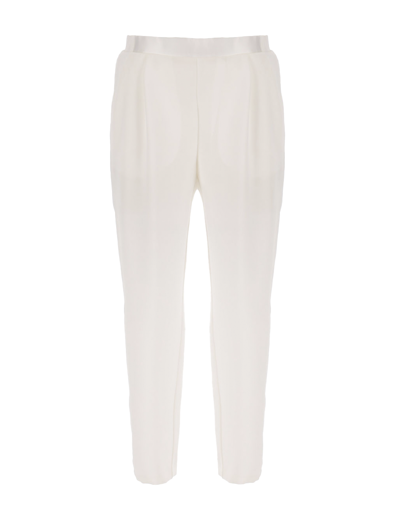 IMPERIAL PANTALON FEMME  SATINÉ BLANC