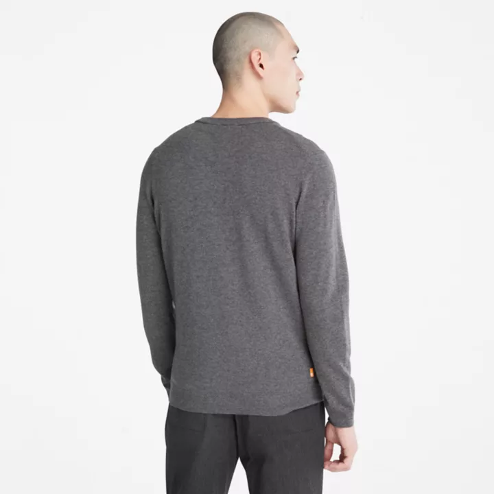 Pull à col rond Cohas Brook pour homme en gris foncé