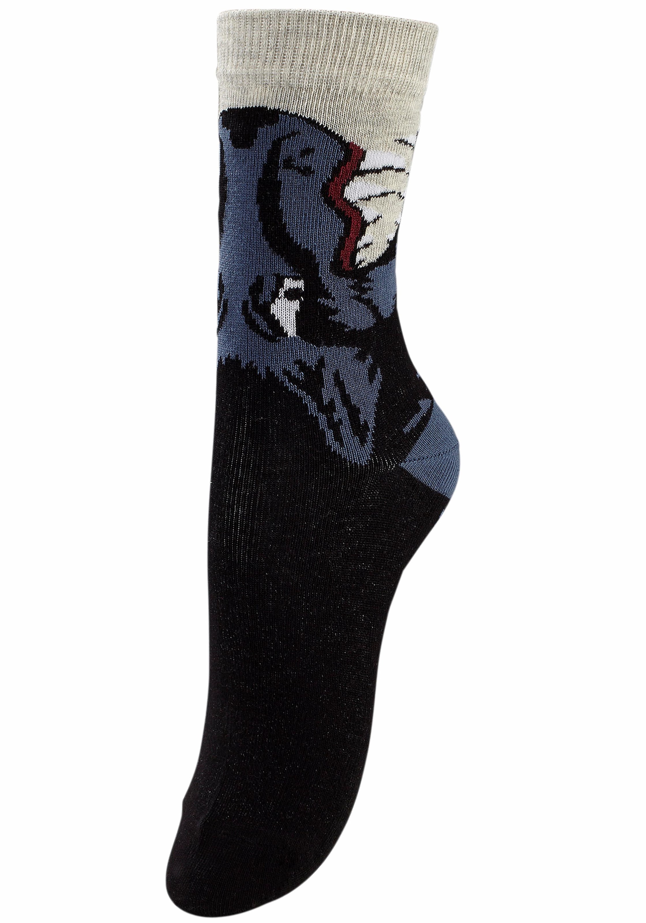 Socken Packung, 5 Paar tlg. mit Tiermotiven
