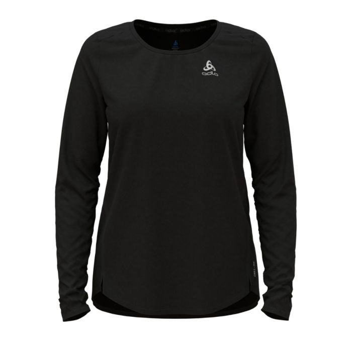 Odlo Dame Trøjer T-shirt Crew Neck Long Sleeve Zeroweight Sort