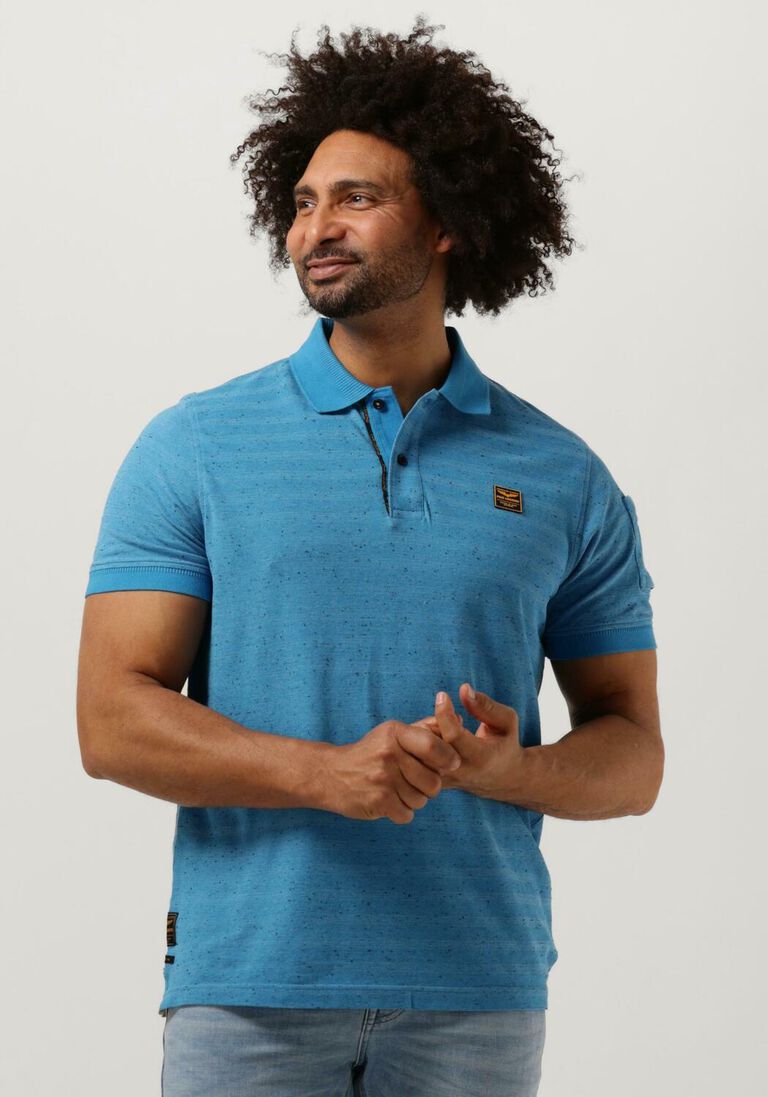 PME LEGEND lichtblauwe pme legend polo short sleeve polo jacquard pique