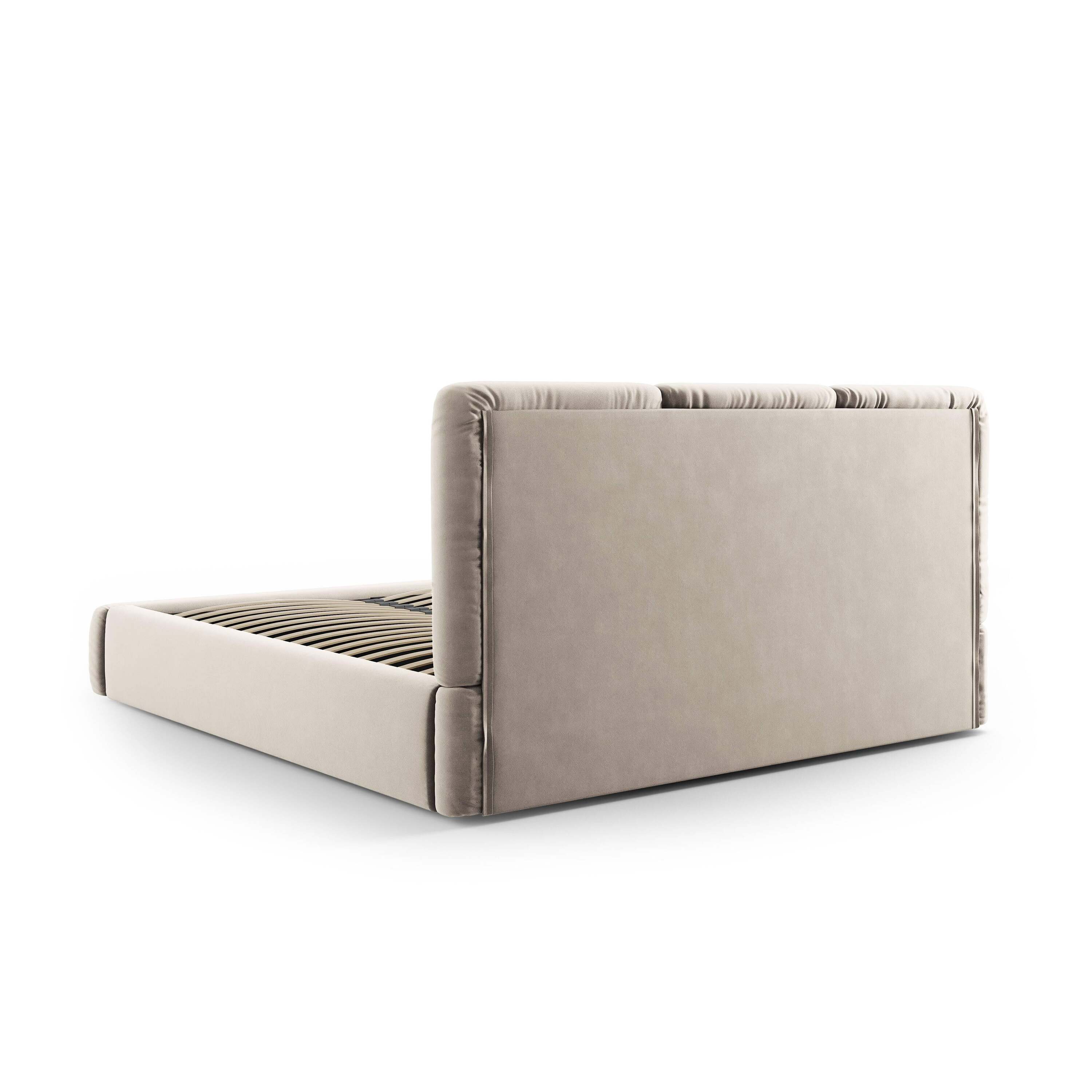 Windsor & Co Horizon Bedframe met Opbergvak - 140 x 200 cm - Fluweel - CrÃ¨me