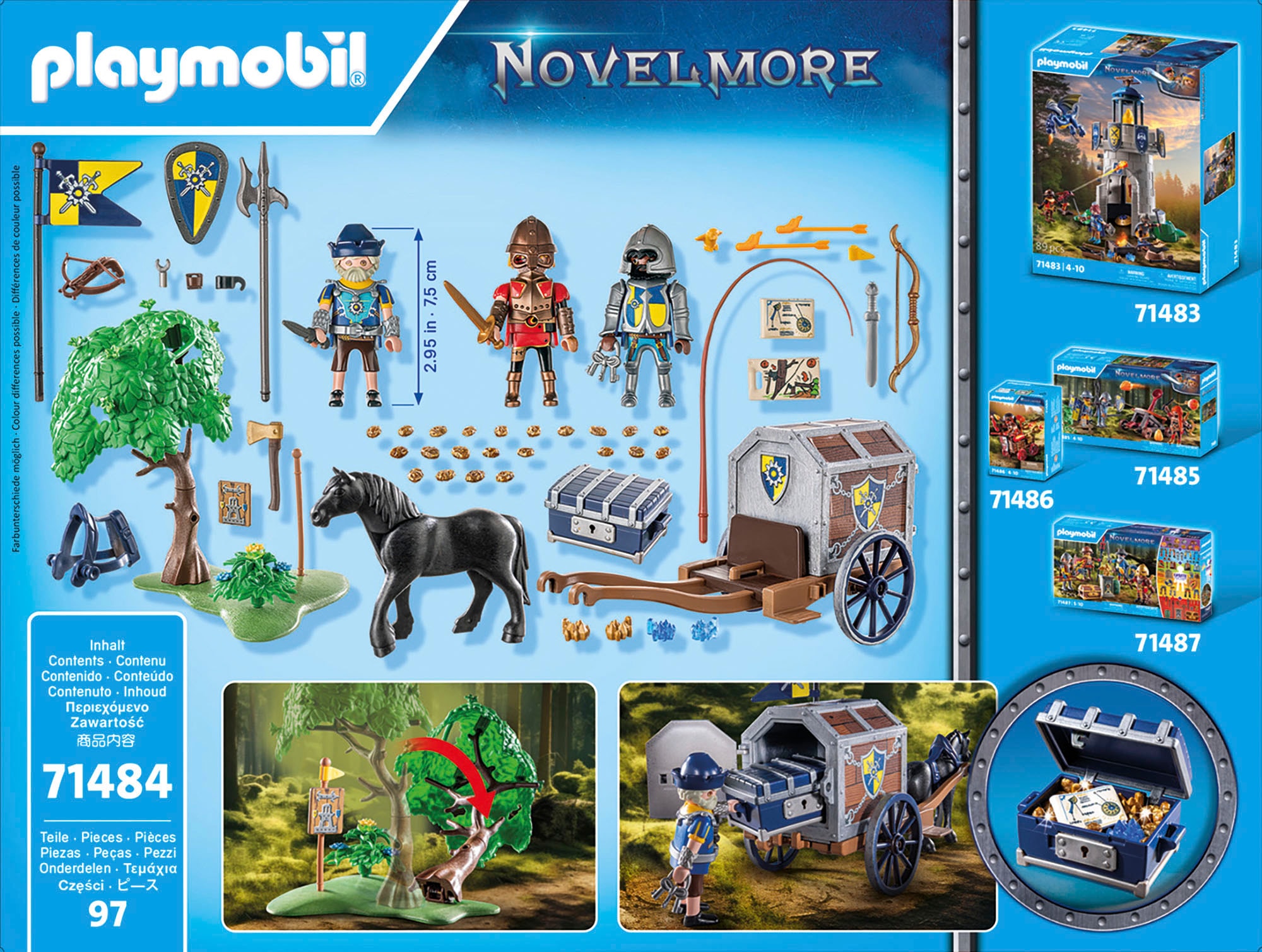 Playmobil® Konstruktions-Spielset »Überfall auf Transportwagen (71484), Novelmore« Made in Europe