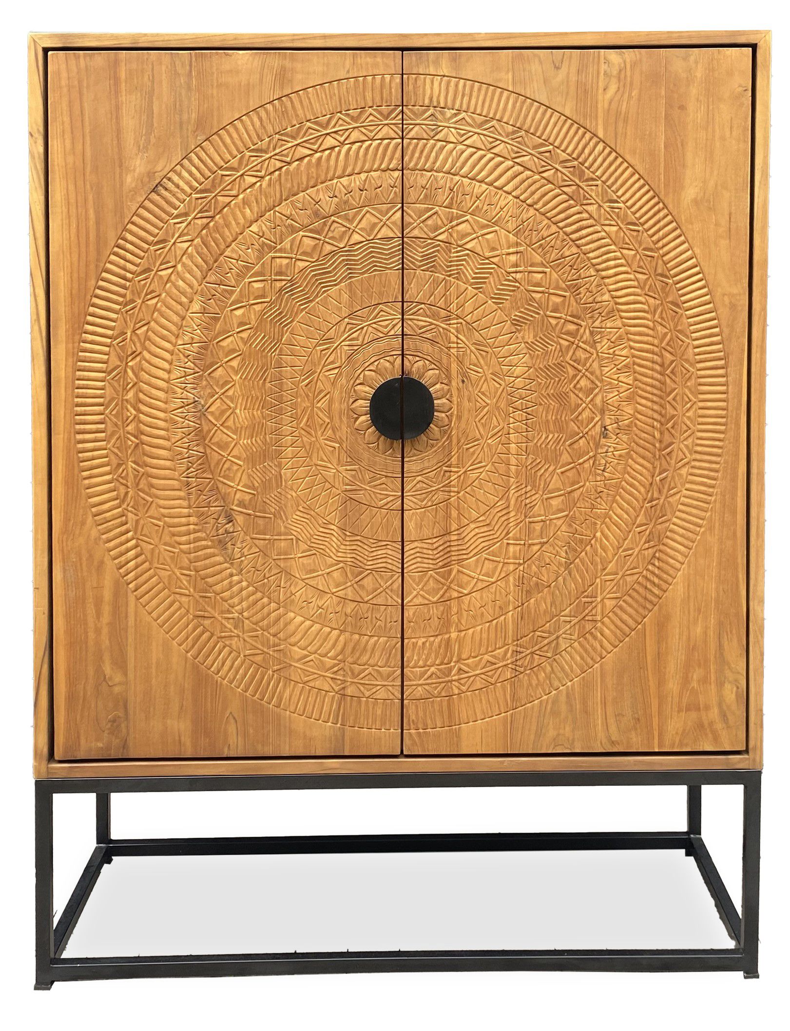 Bergkast Carved Cabinet B140 x D40 x H180 cm