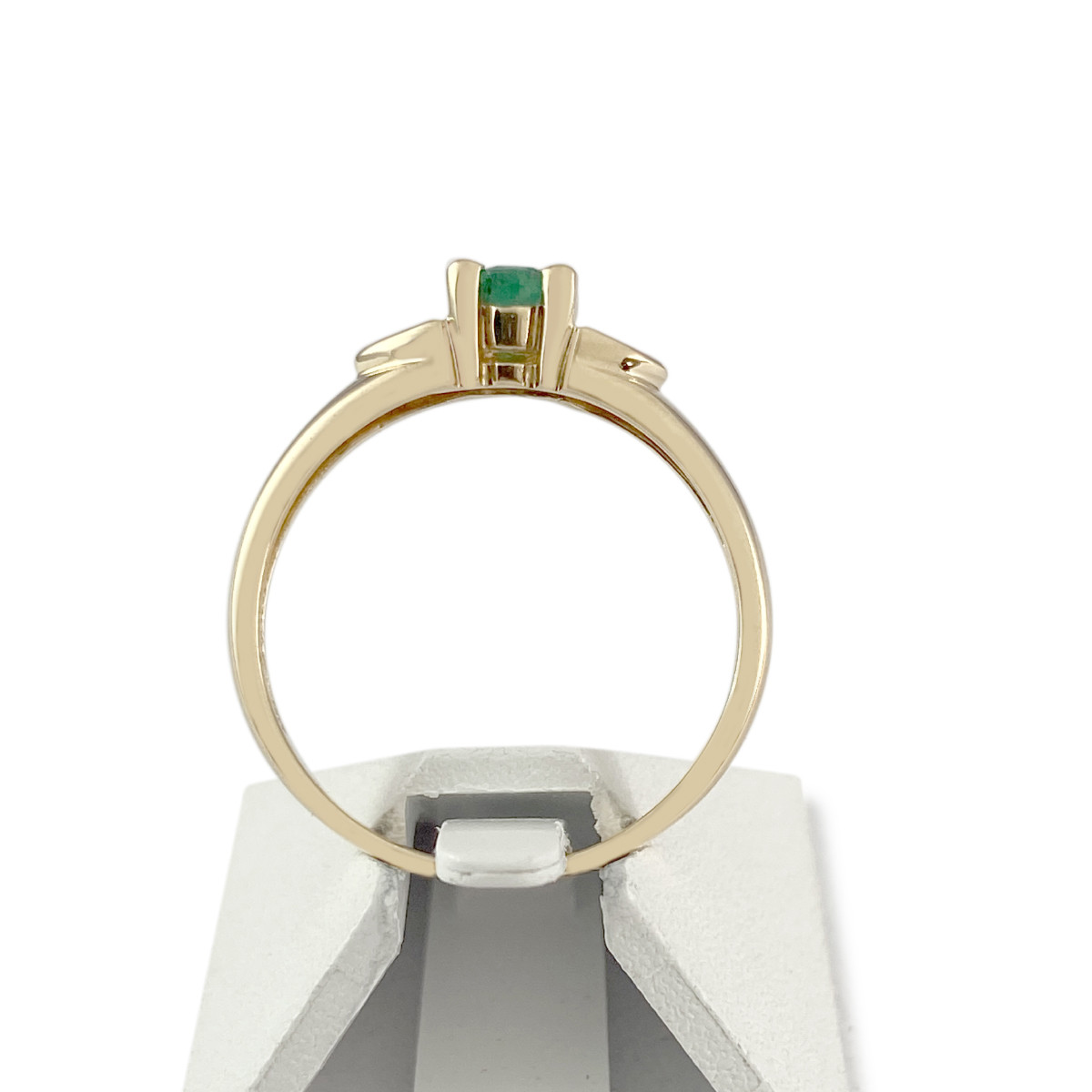 Bague d'occasion or 750 jaune émeraude diamants