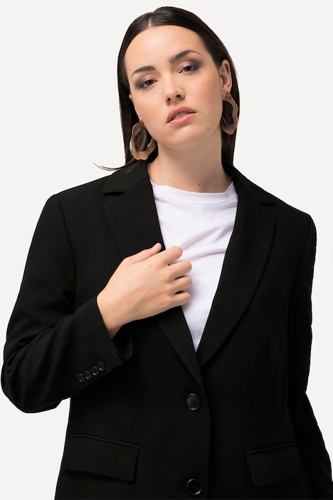 Blazer, Oversized, Reverskragen, Polyesterfutter