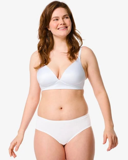2 hipsters femme coton stretch blanc