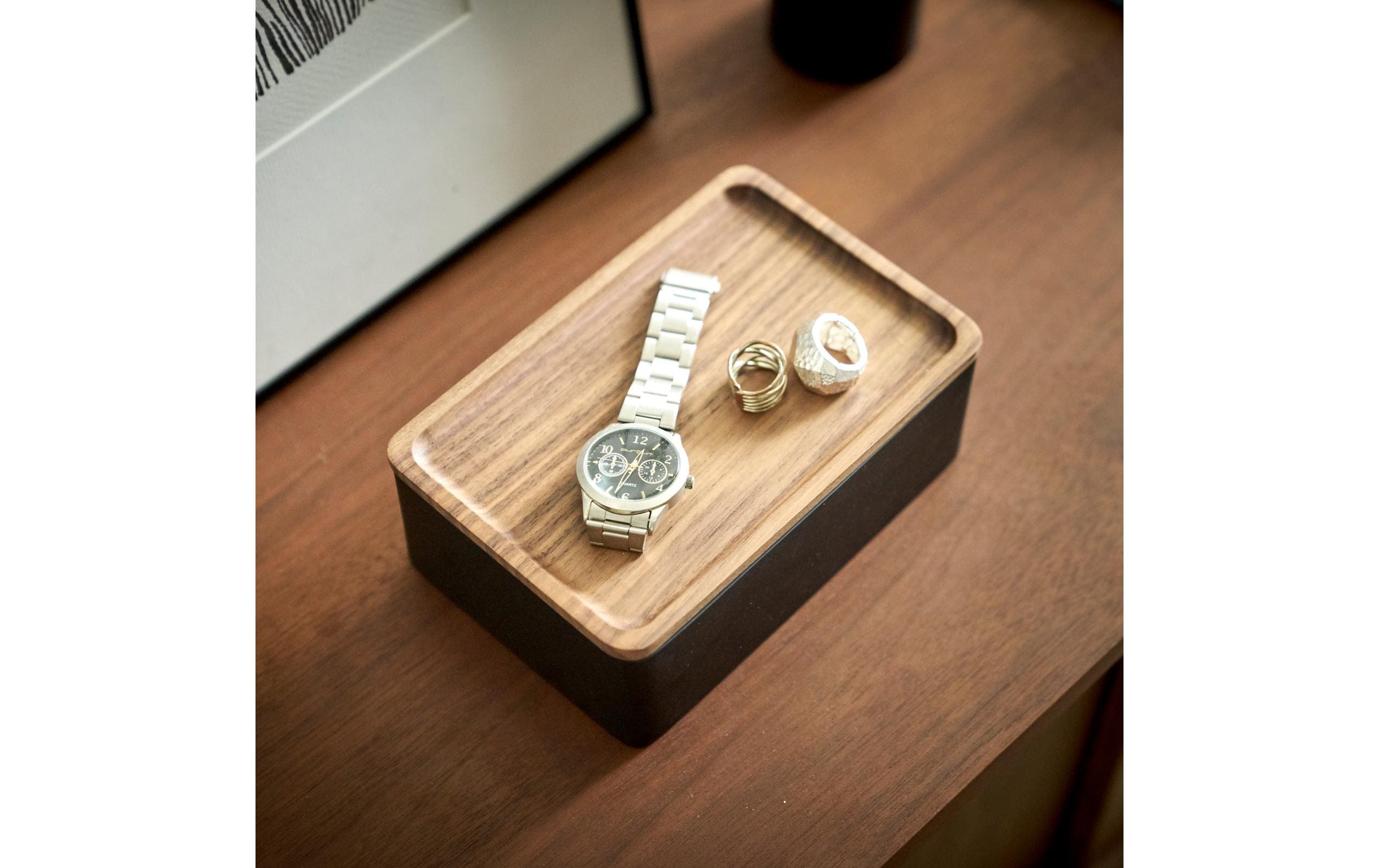Schmuckhalter Rin Braun/SchwarzSchmuck-Aufbewahrungsbox mit Deckel
