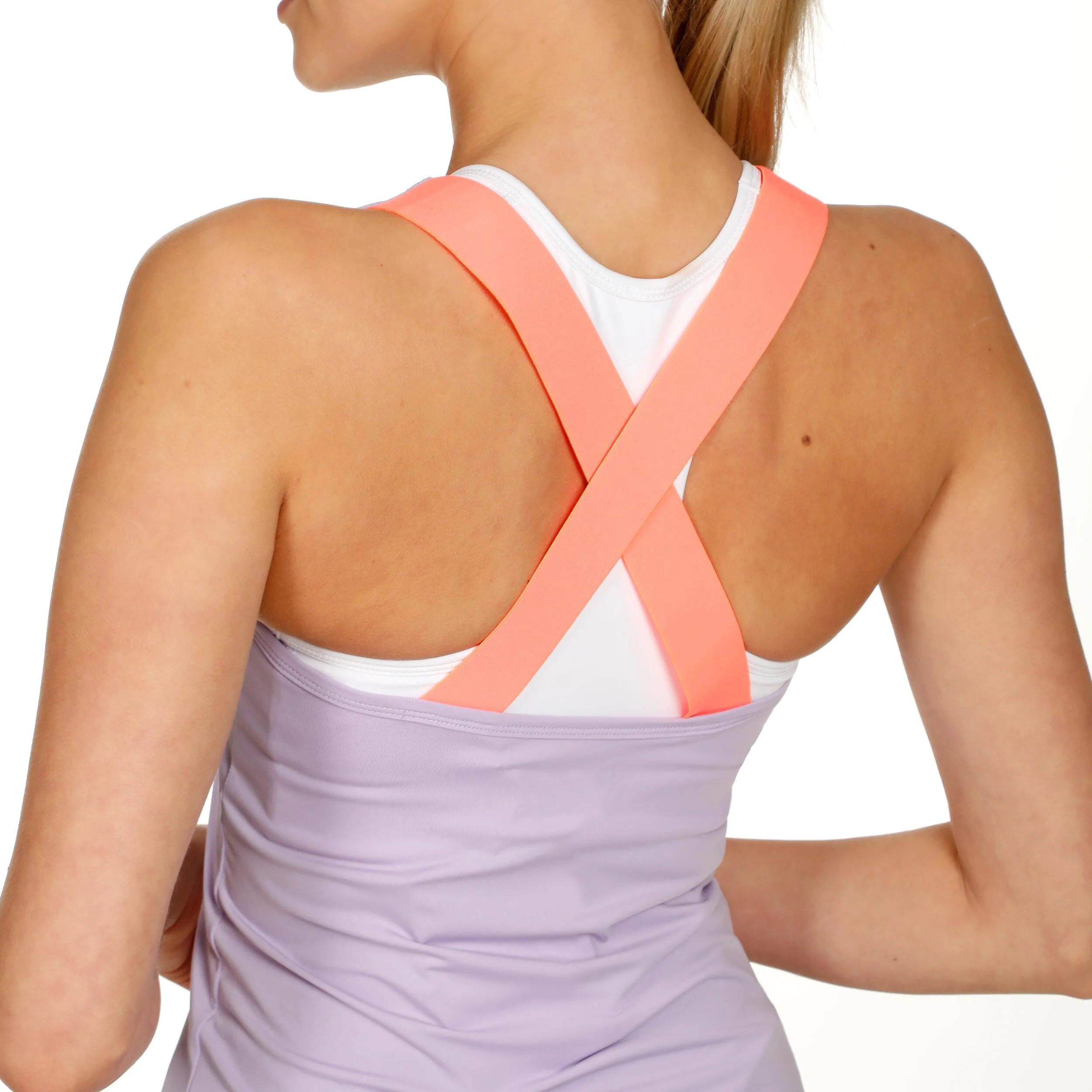 Quiet Please Summerbreeze Crossback Débardeur Tank Top Femmes - Lilas , Orange