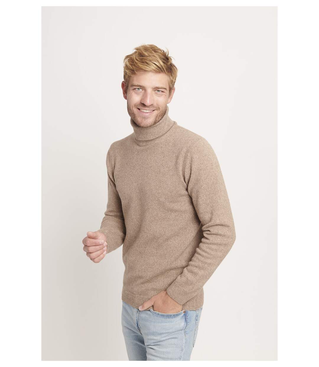 Pull col roulé chaud et doux