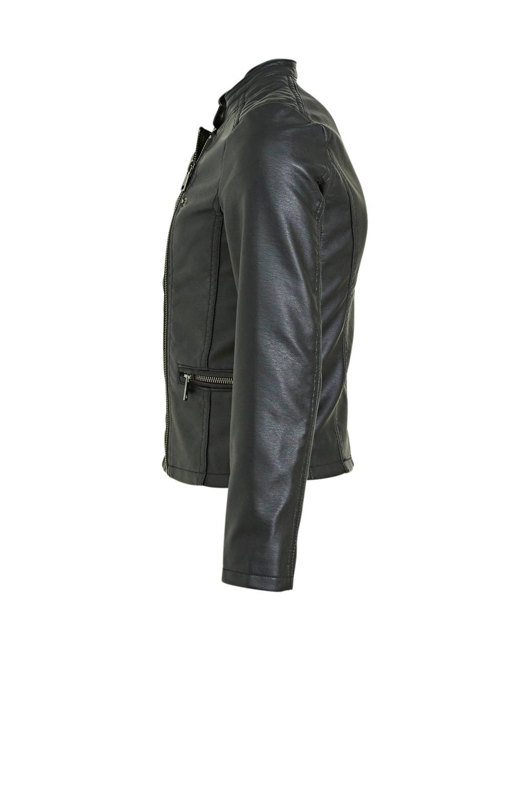 ONLY imitatieleren bikerjack KONFREYA zwart