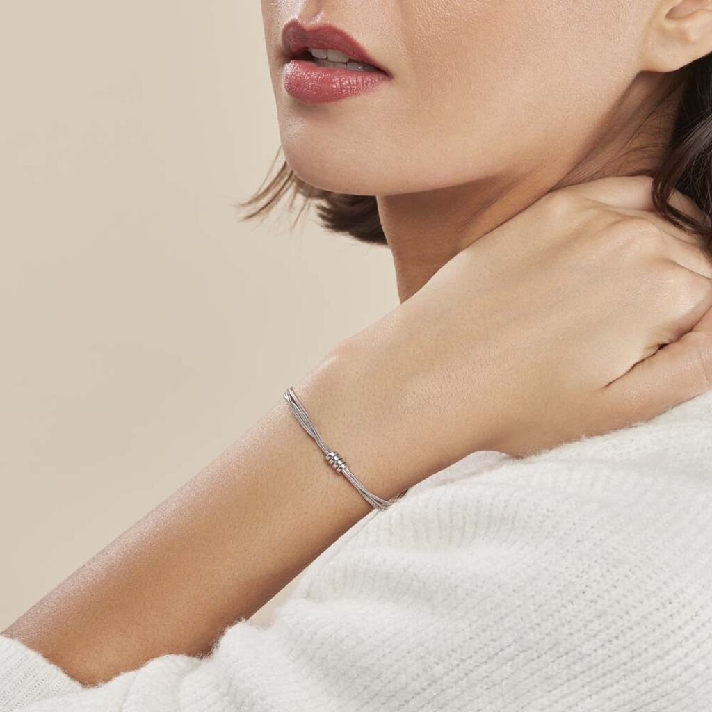 Bracelet Amaryllis Argent Blanc