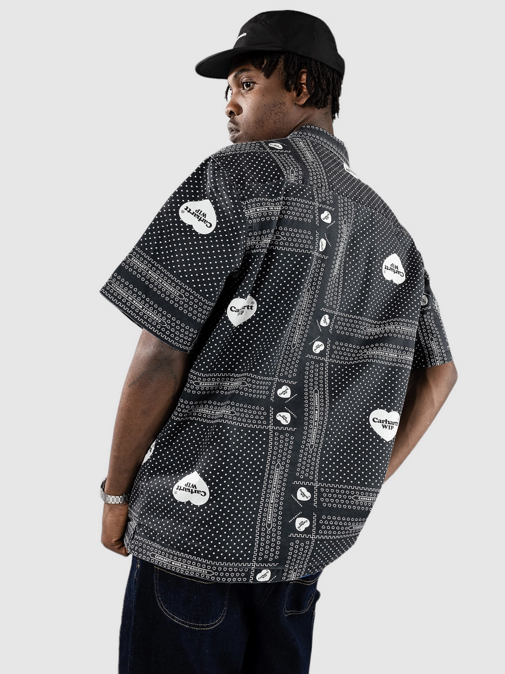 Carhartt WIP Heart Bandana Shirt heart bandana print/bl