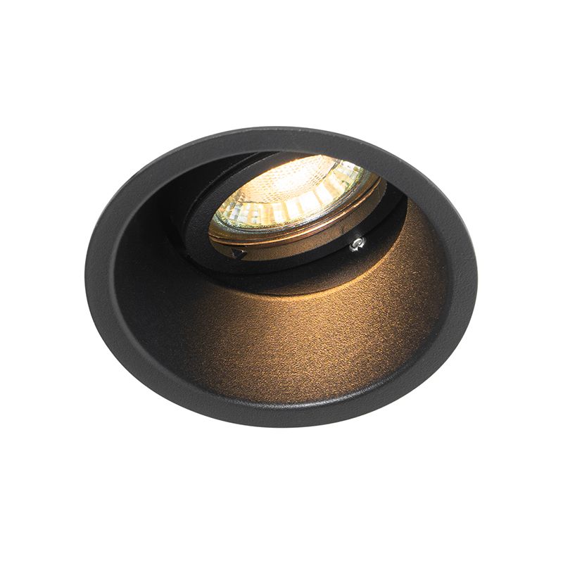 Moderne inbouwspot zwart draai- en kantelbaar - Alloy