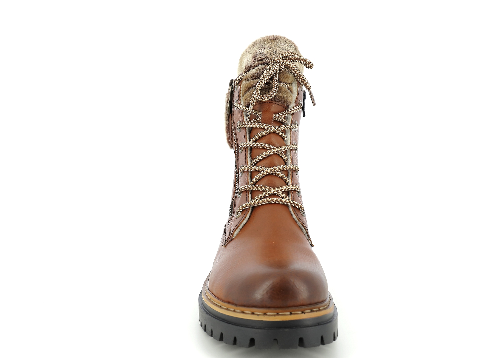 Rieker-72608 Cuir Cognac
