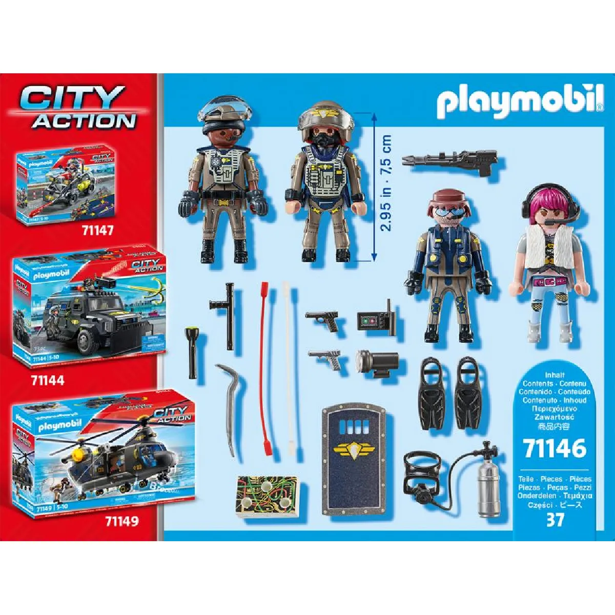 Playmobil® Playmobil 71146 Équipe forces spéciales avec bandit