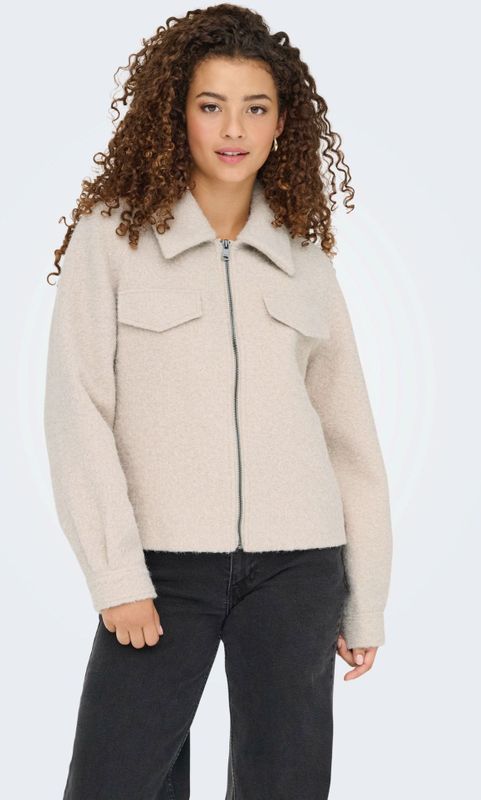 Only - Onlmalo Boucle Jacket - Damesjas - Pumice Stone/Melange