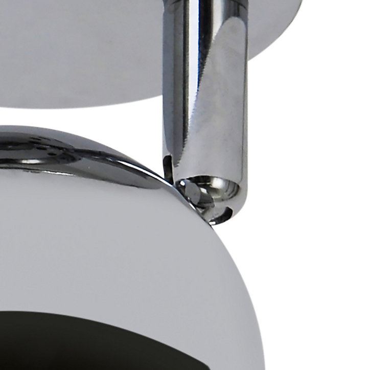 Réglette spot 4 lumières GU10 7W GoodHome Roccheta chrome L.55 x L.4 x H.12 cm