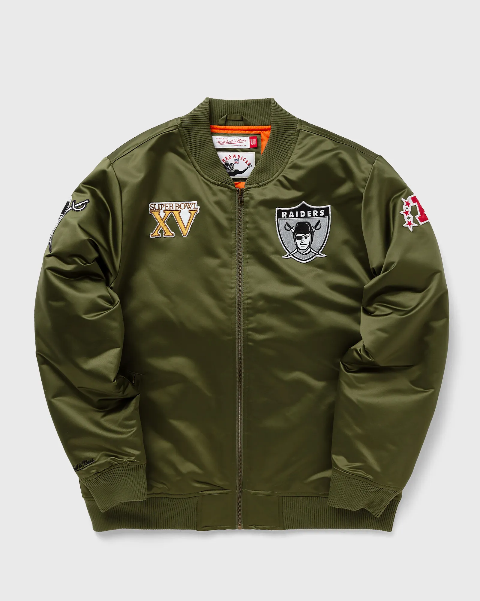 Mitchell & Ness NFL SATIN BOMBER JACKET LAS VEGAS RAIDERS