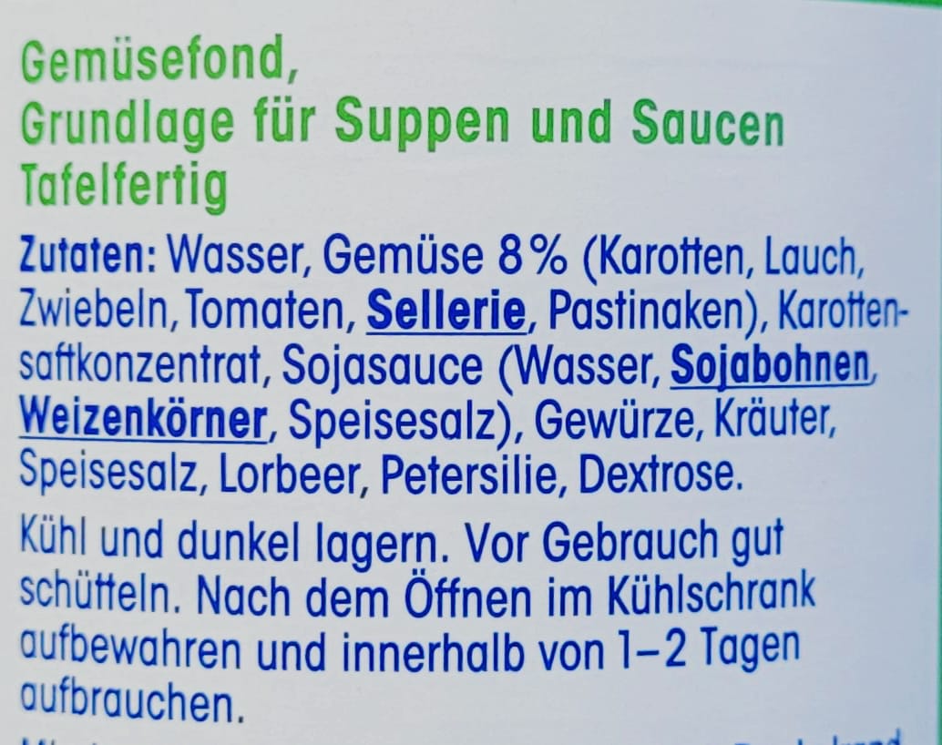 ja! Gemüse Fond 400ml MHD:28.6.26