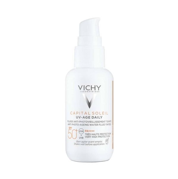 Protetor Solar Vichy Capital Soleil UV-Age Daily Fluido SPF50  Com Cor 40ml