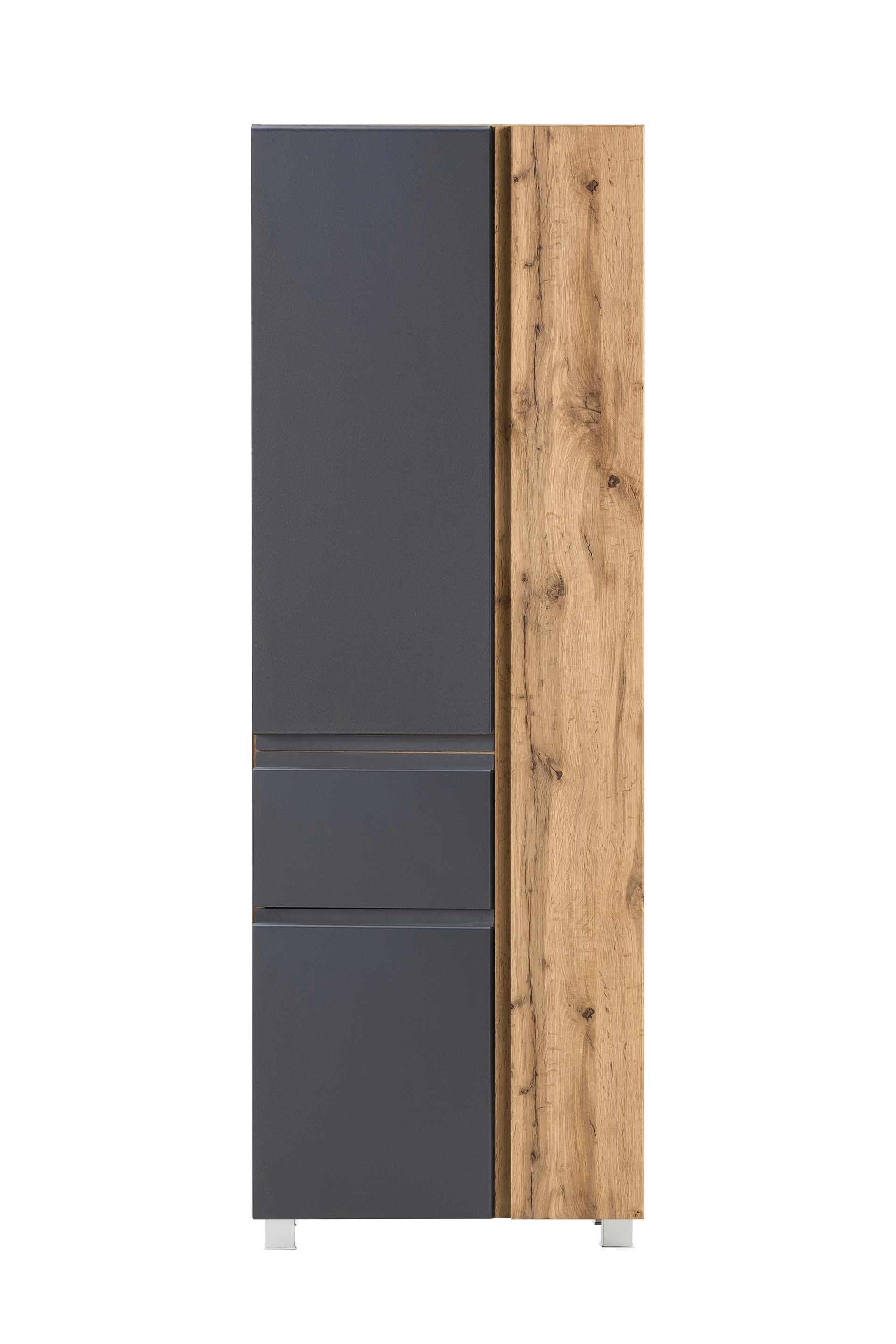 Bad-Hochschrank GENT grau/braun