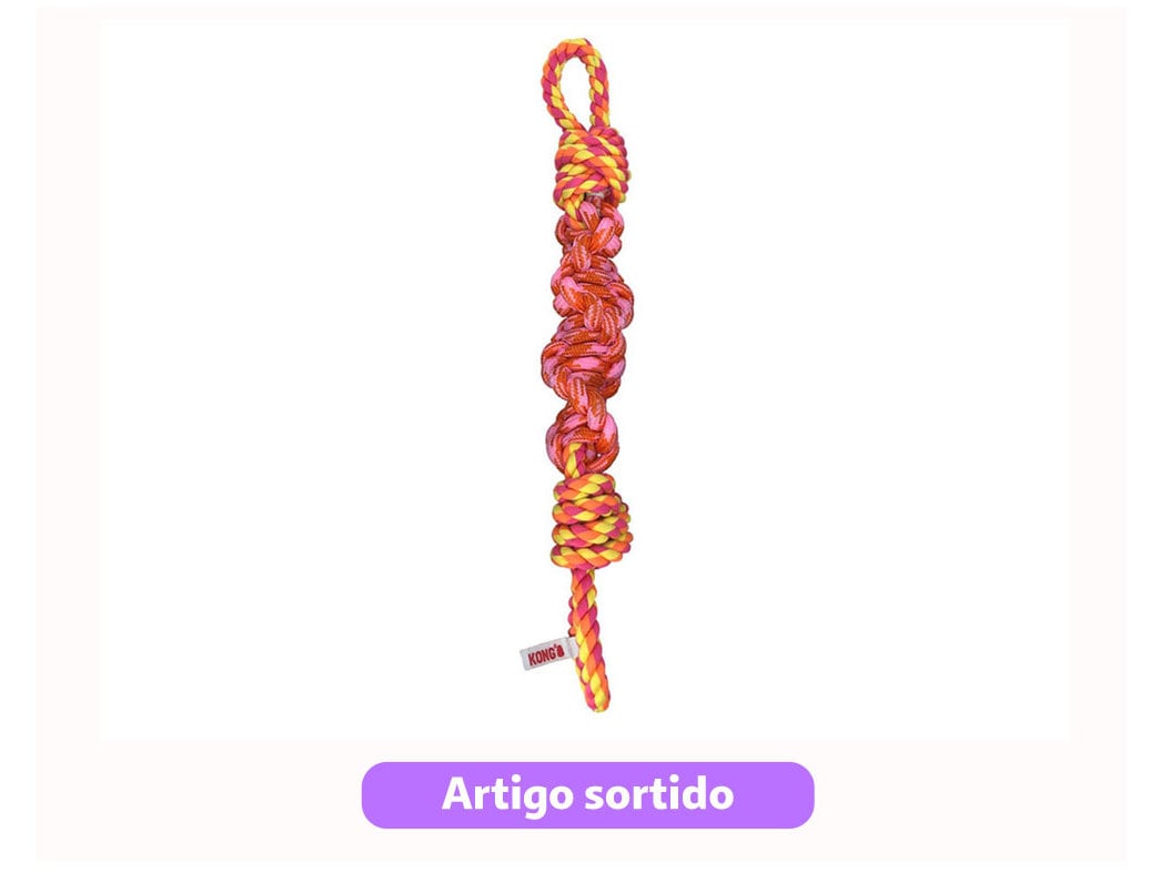 BRINQUEDO PARA CÃO KONG ROPE BUNJI TAMANHO L CORES SORTIDAS