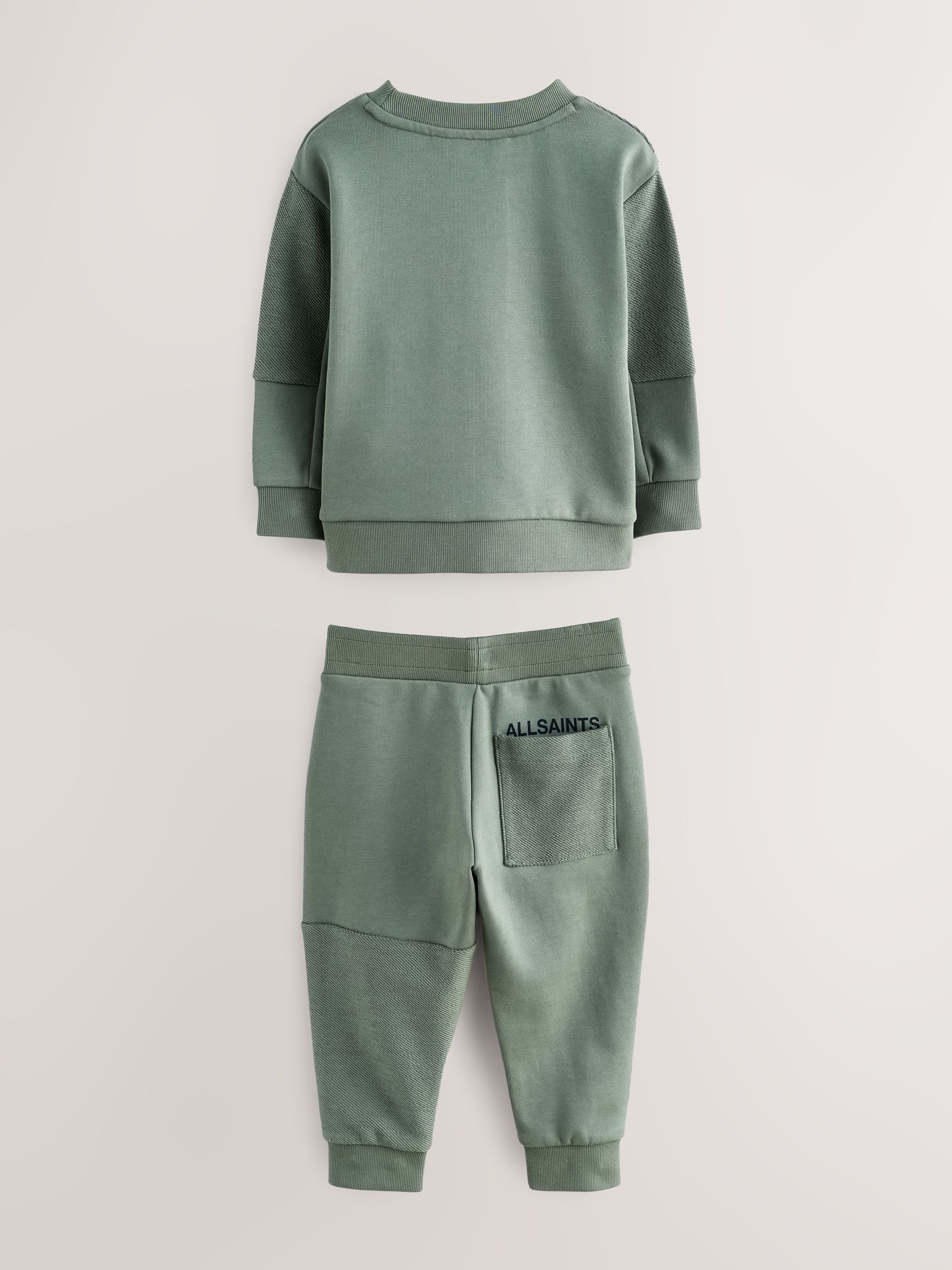 Dusky Green/Textured - smALLSAINTS Underground Oversized Younger Boys Sweatshirt and Joggers Set