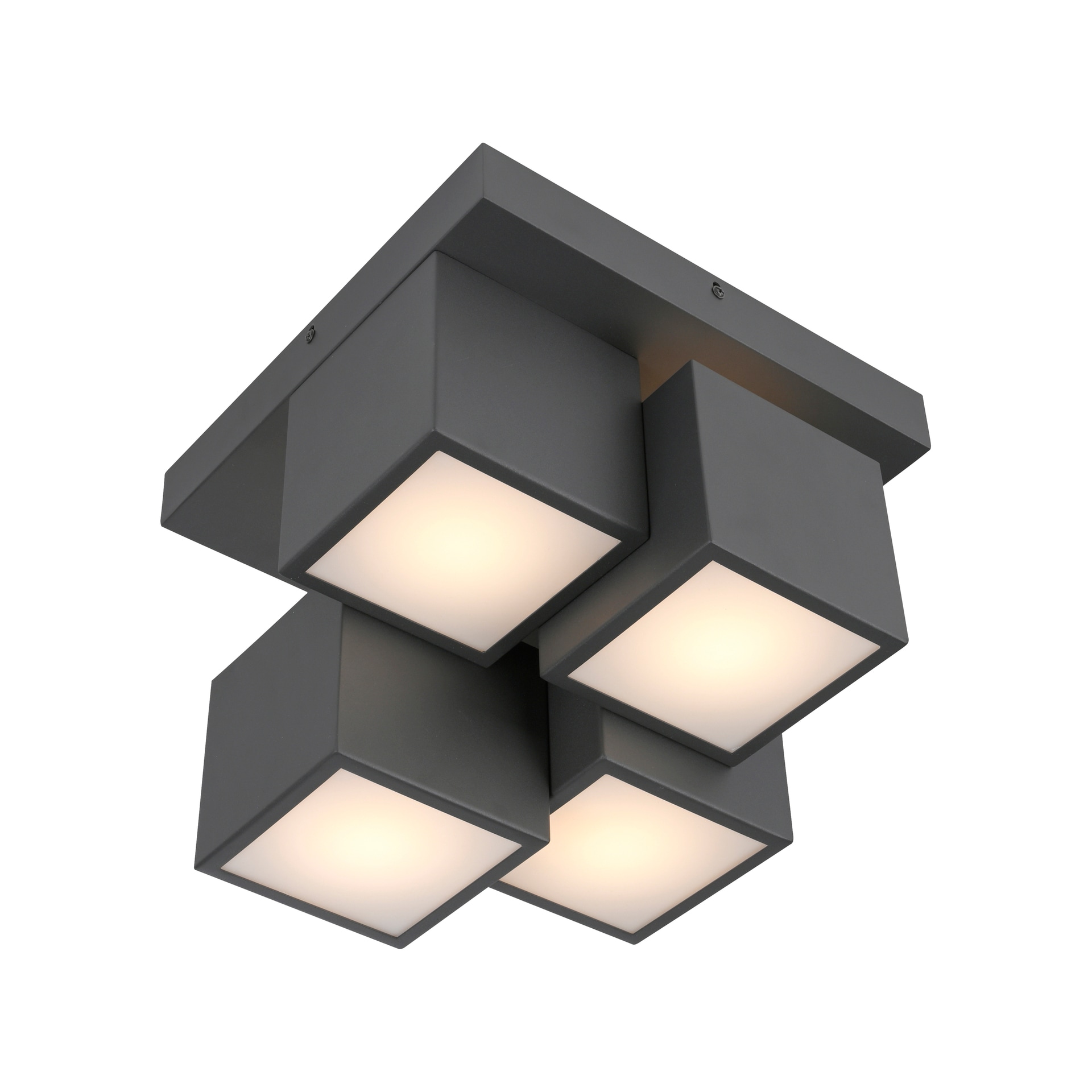 JUST LIGHT LED Deckenlampe TETRIS 30 x 30 cm schwarz