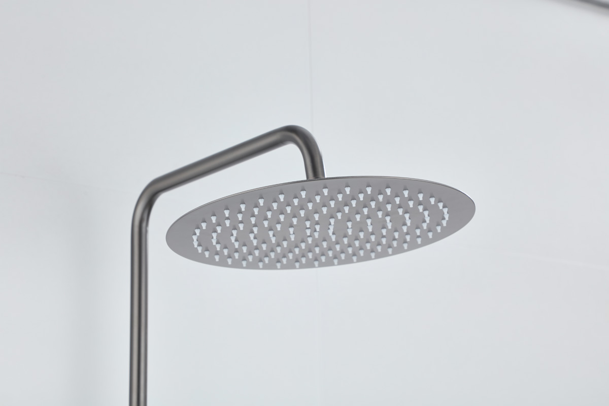 Saniclear Iron Pro opbouw regendouche verouderd ijzer - gunmetal 30cm hoofddouche staaf handdouche