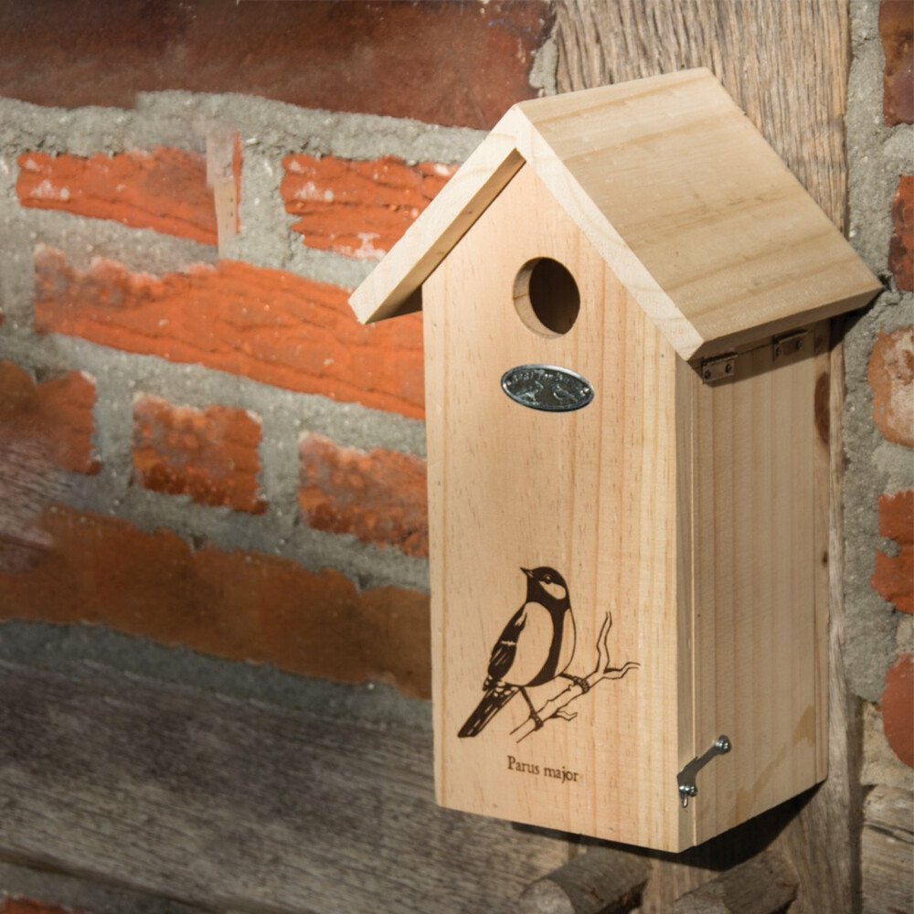 Esschert Design Nestkast Koolmees Silhouet Naturel