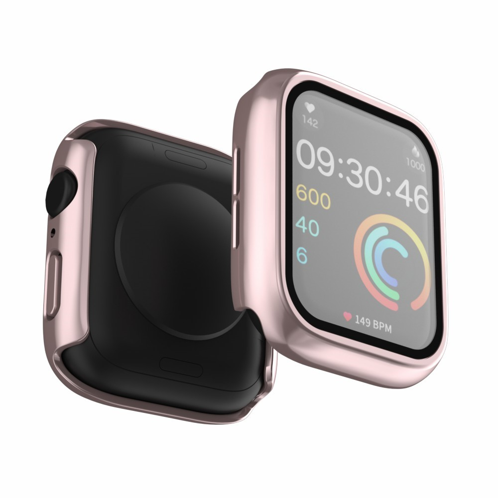 Apple Watch (45 mm) Hardcase Bumper   Display Schutzglas (IP68) - Roségold
