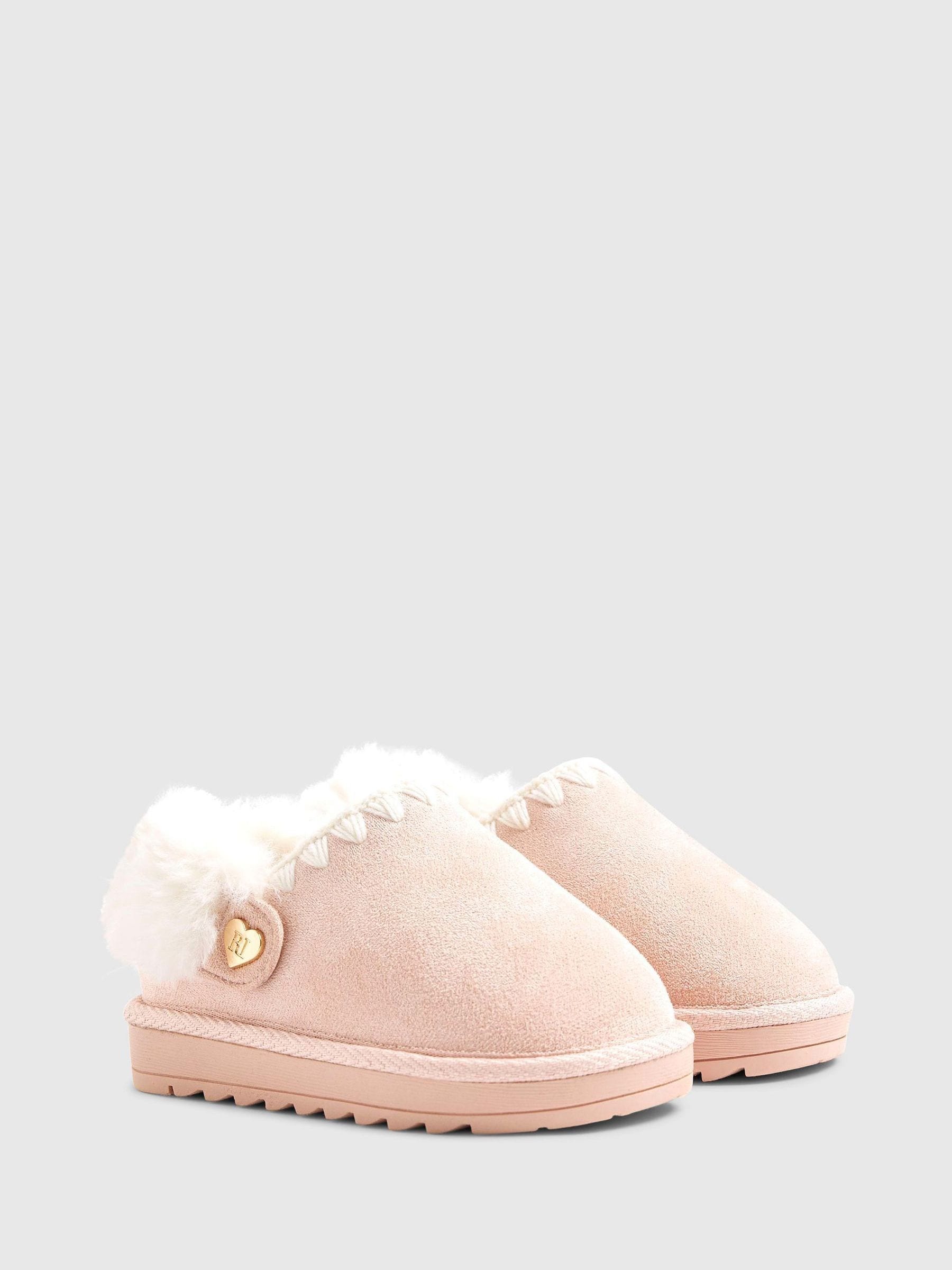River Island Fur Strap Whipstch Slippers