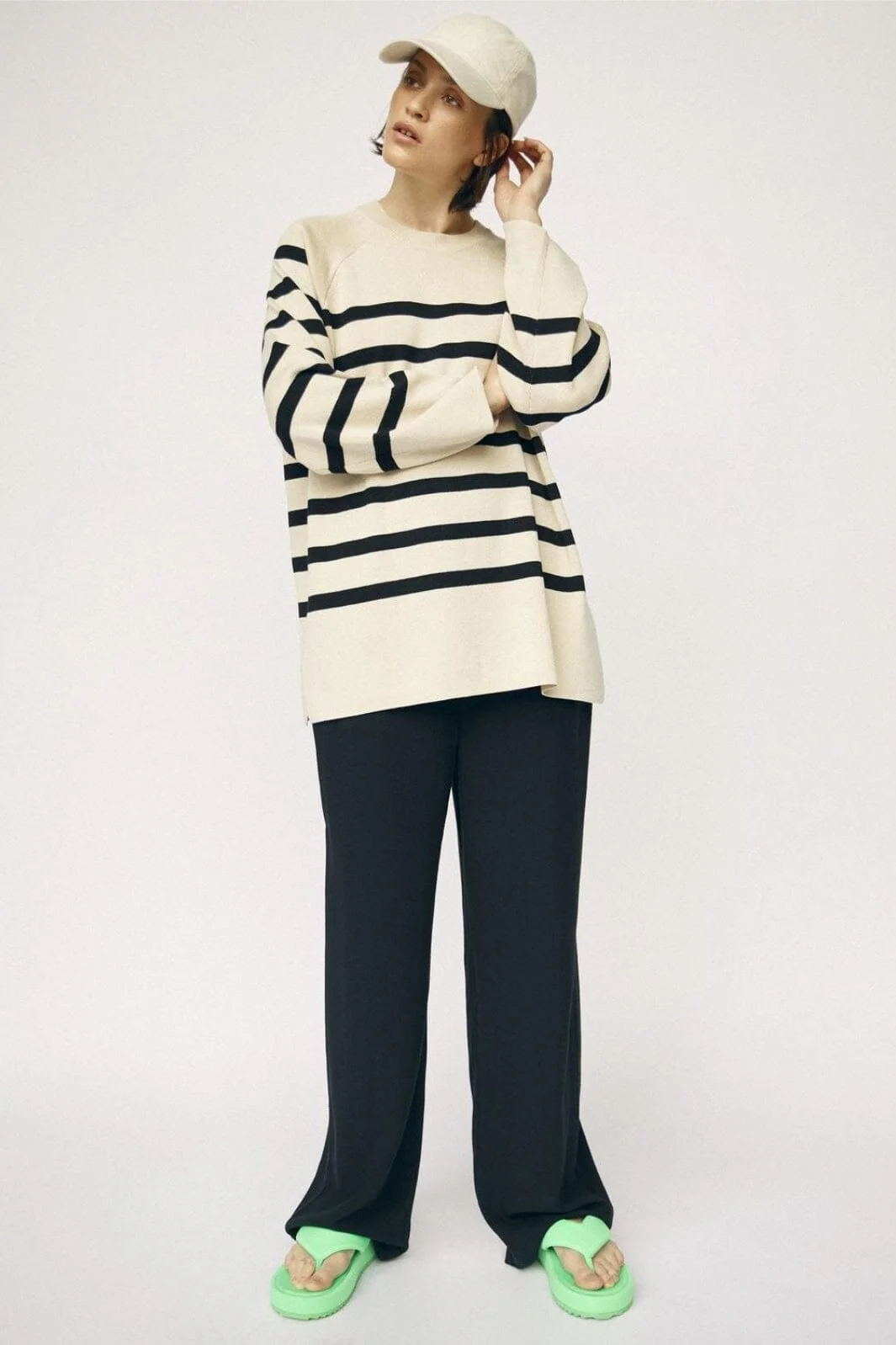 Object Objester Ls Knit Top 4095005 sandshell black 1
