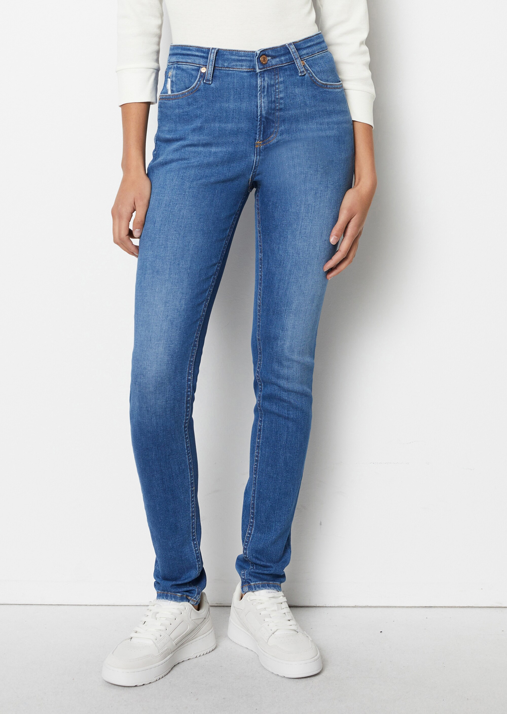 Jeans Modell KAJ Skinny high waist aus stretchigem Bio-Baumwoll-Mix