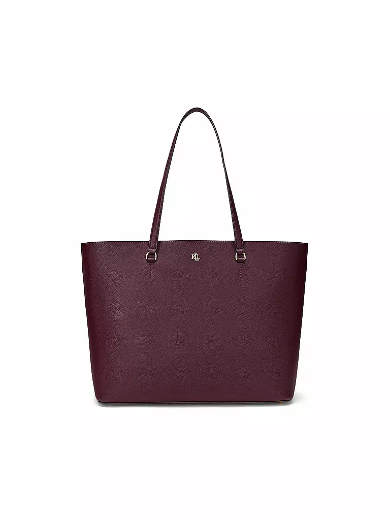 LAUREN RALPH LAUREN Ledertasche - Shopper KARLY TOTE Large dunkelrot