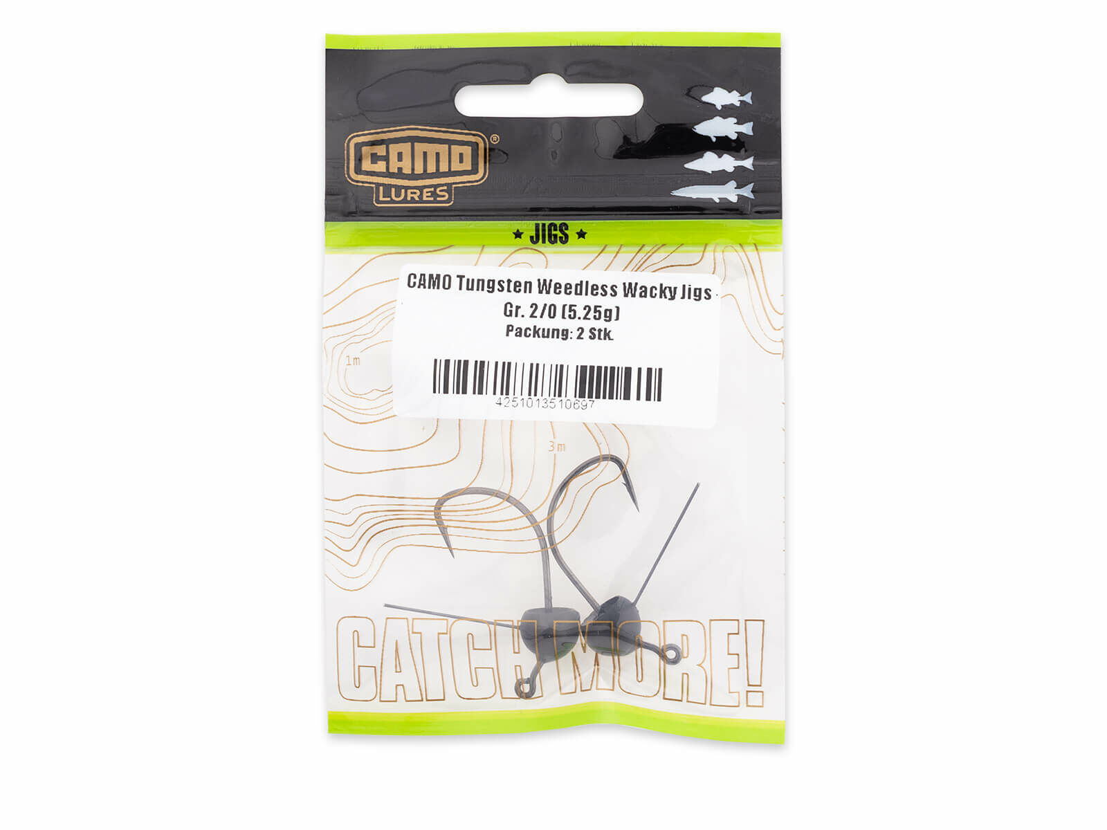 CAMO Tungsten Weedless Wacky Jigs - Gr. 2/0 (1.75g)