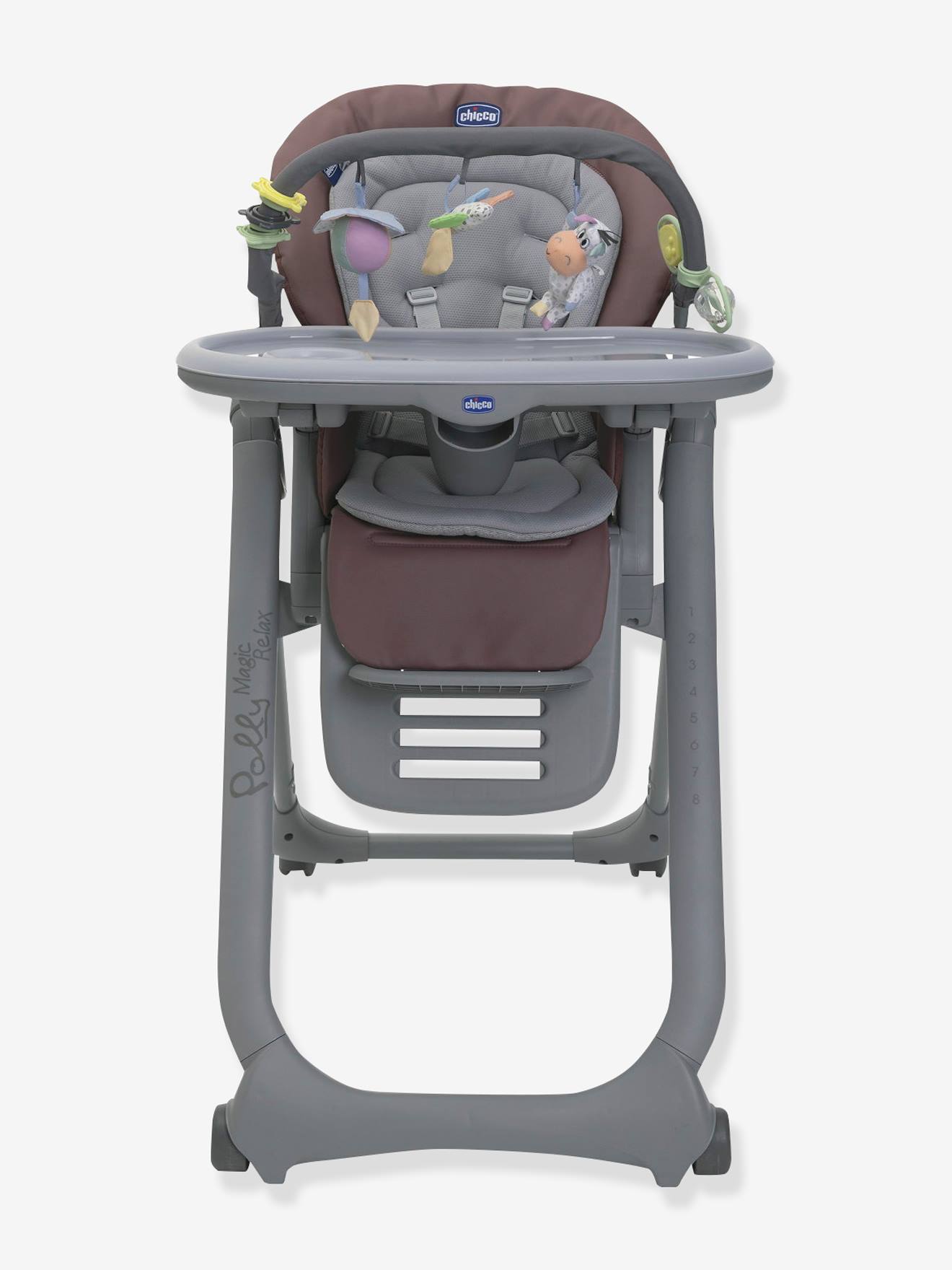 Cadeira alta CHICCO Polly Magic Relax Evolutionary, cor marrom claro suave
