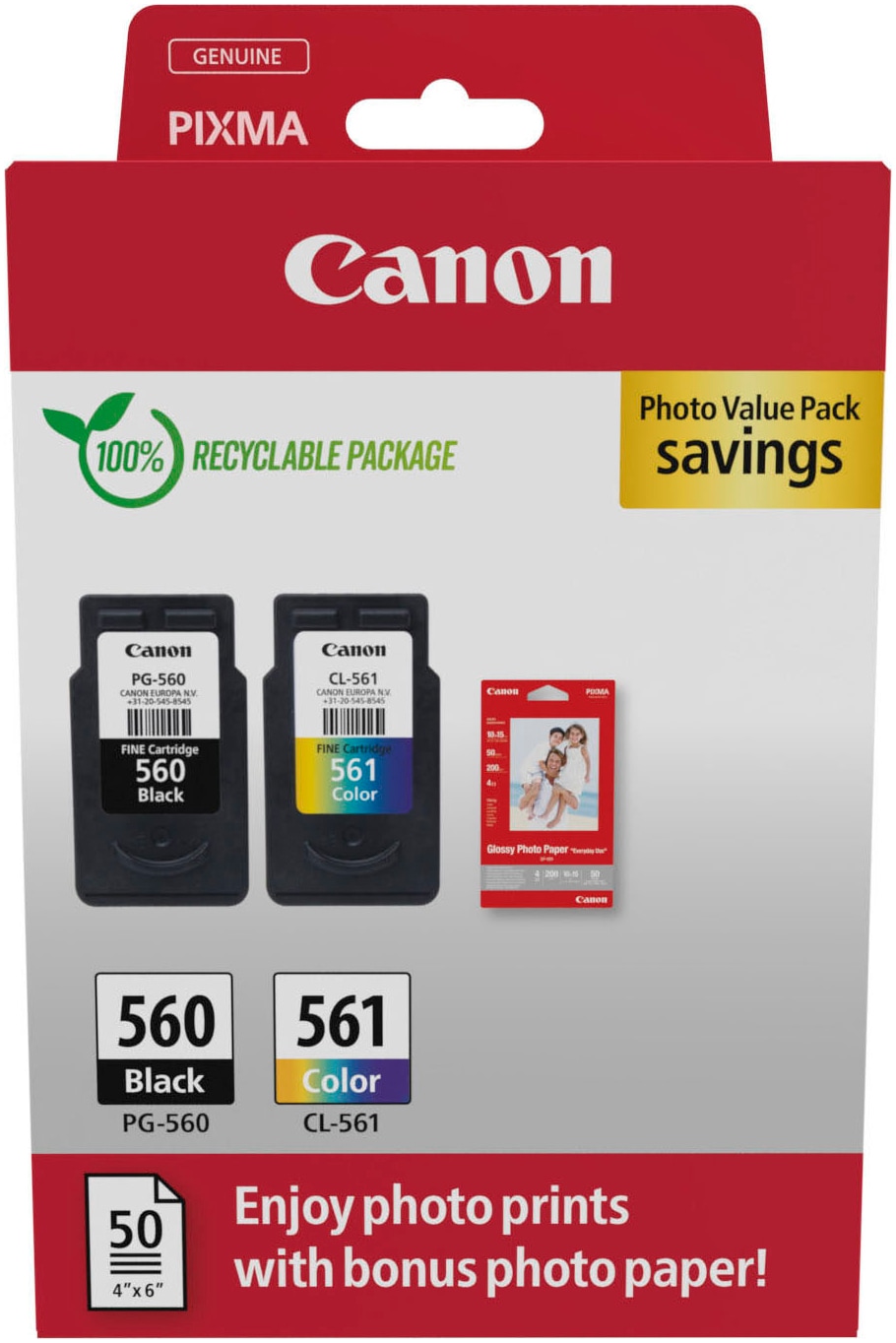 Canon Tintenpatrone »PG-560/CL-561 Photo Value Pack«