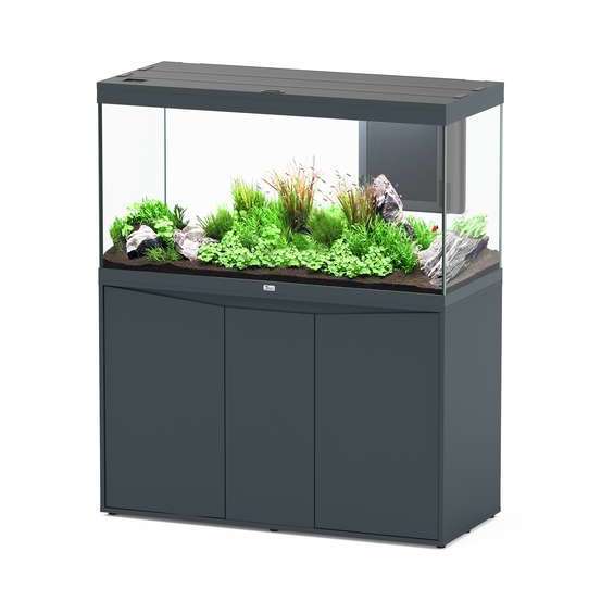 Aquarium équipé Meuble Volga 350 Led 2.0 Gris L.122.5 P.52.7 H.66.1 cm