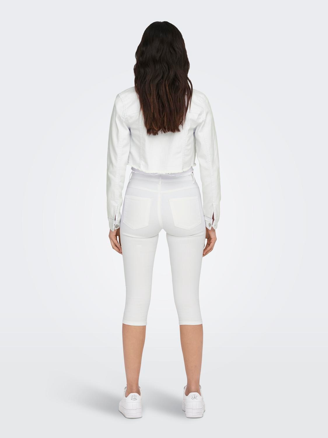 ONLY Caprijeans »ONLRAIN – Skinny Fit mit mittlerer Leibhöhe für moderne Silhouette«, skinny fit, Denim/Jeans, Viskosemischung, unifarben, pflegeleicht