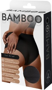 Naproz Bamboo Full Brief Zwart S 1ST