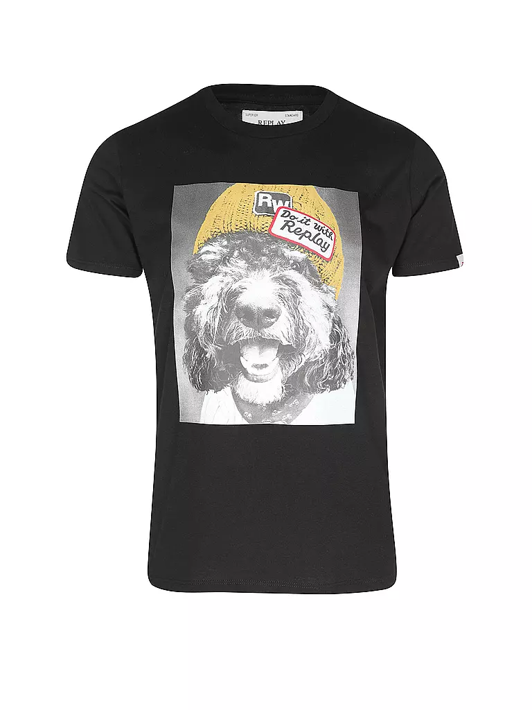 REPLAY T-Shirt  schwarz
