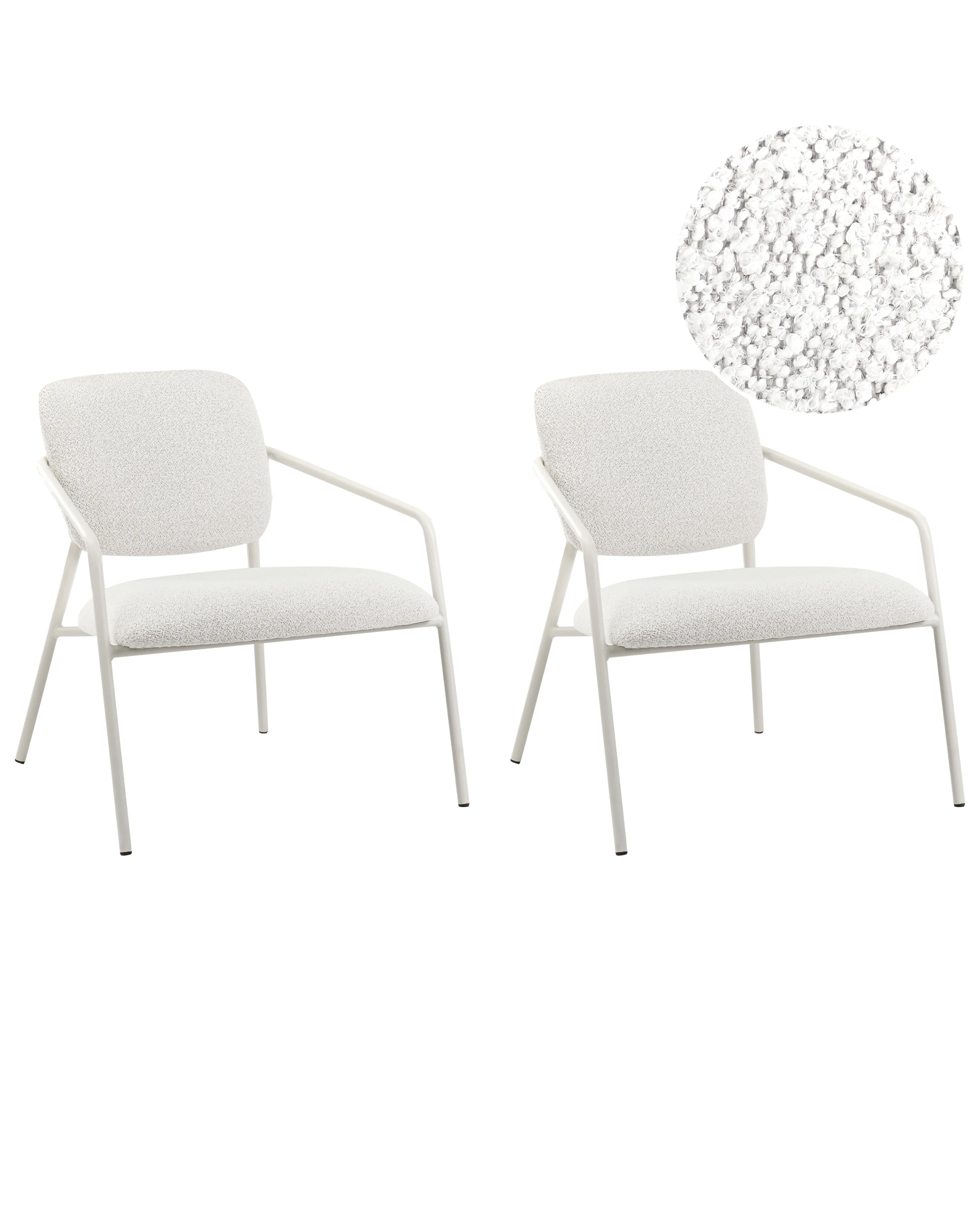 Set van 2 fauteuils LOA Stof Gebroken wit