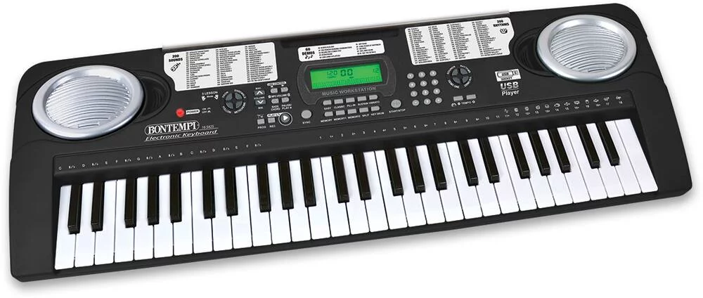 CLAVIER NUMERIQUE 54 TOUCHES  AVEC  PIEDS EN METAL ET ADAPTATEUR PORT USB