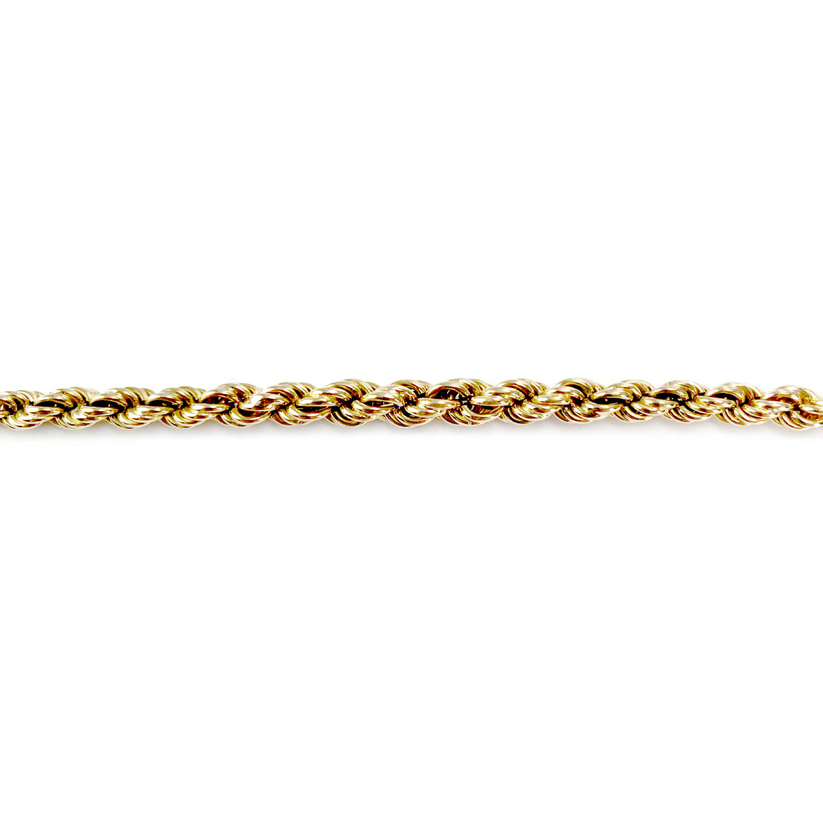Collier d'occasion or 750 jaune maille corde 43 cm