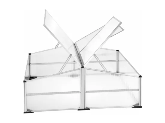 Mini serre de jardin polycarbonate 102 x 102 x 31 cm 1608023