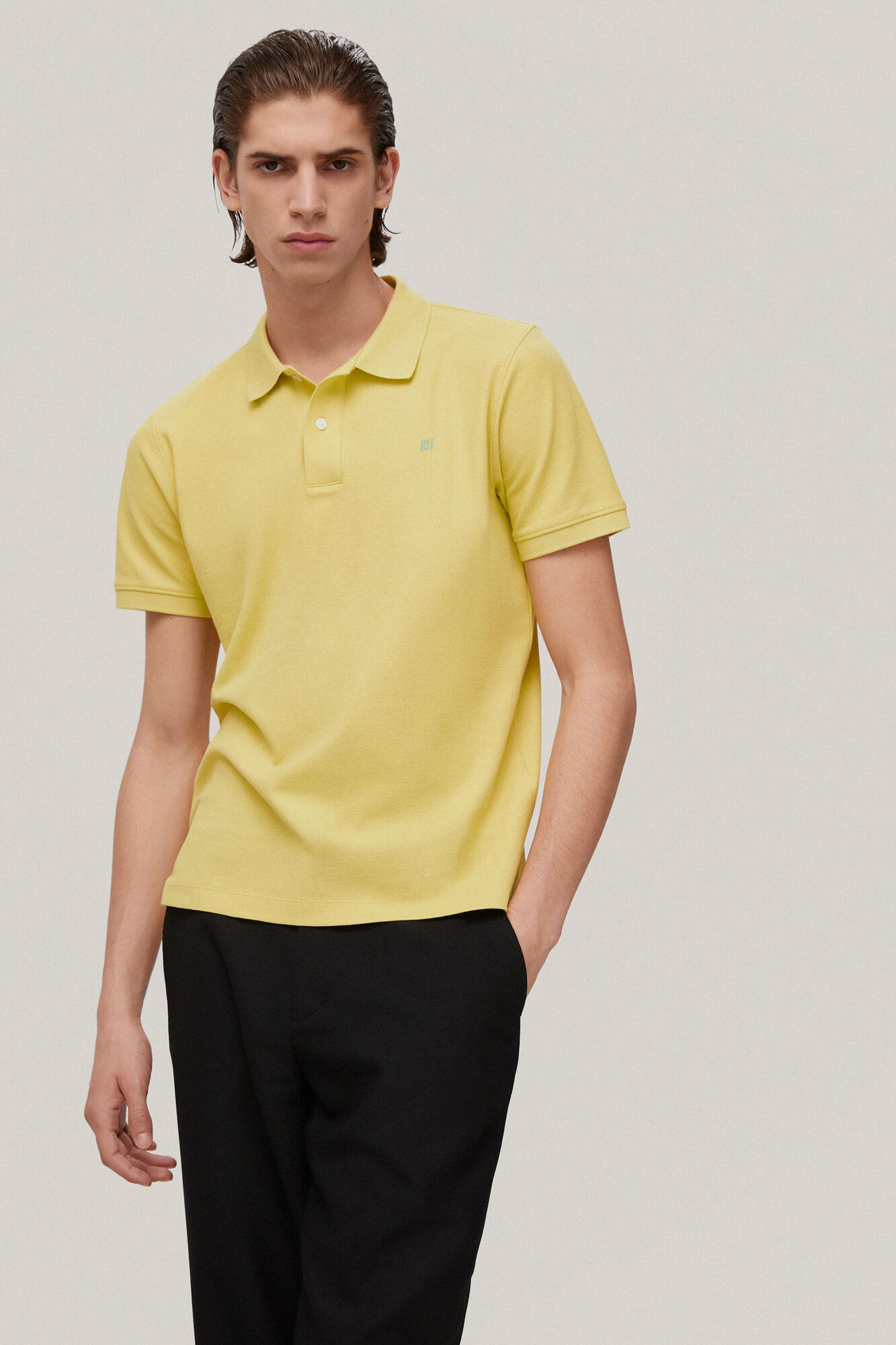 Camisa polo com logotipo - Amarela