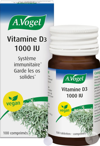 A.Vogel Vitamine D3 1000UI Complément Alimentaire Os Et Immunité 100 Comprimés